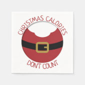 Serviette En Papier Noël calories Père Noël le ventre rouge costume (Devant)