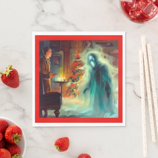 Serviette En Papier Noël Carol Fantôme de Noël Futur (En situation)