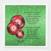Serviette En Papier Noël Carol Paroles Joy To The World - (Devant)