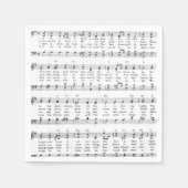 Serviette En Papier Noël Cartôle Musique Petit Noël (Devant)