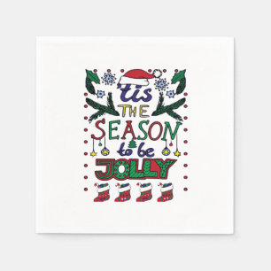 Serviette En Papier Noël C'Est La Saison