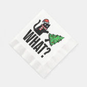 Serviette En Papier Noël Chat Tipping Xmas Tree Drôle (Coin)