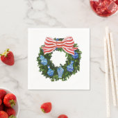 Serviette En Papier Noël Chinoiserie Wreath, Ginger Jar Holiday (En situation)