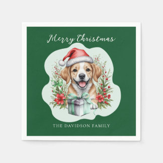 Serviette En Papier Noël Chiot Mignon