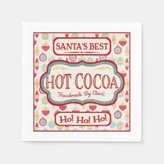 Serviette En Papier Noël Chocolat Chocolat Coca Cocktail (Devant)