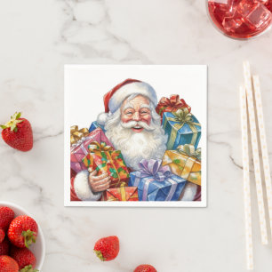 Serviette En Papier Noël classique de Jolly Santa Claus