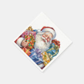 Serviette En Papier Noël classique de Jolly Santa Claus (Coin)