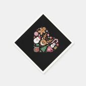 Serviette En Papier Noël Coeur Amour Icônes Fêtes Noël Père Noël (Coin)