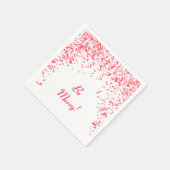 Serviette En Papier Noël Confetti au Ruban Rouge (Coin)