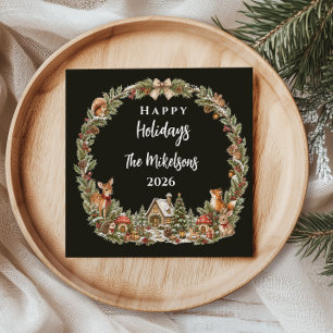 Serviette En Papier Noël Conte de Fées Boisée Fantaisiste