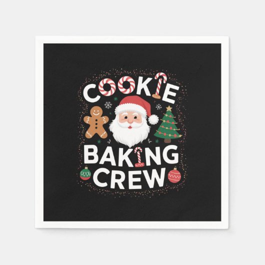 Serviette En Papier Noël Cookie Baking Crew Famille Noël (Devant)