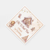 Serviette En Papier Noël Cookie rose fête d'anniversaire (Coin)