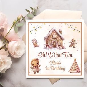 Serviette En Papier Noël Cookie rose fête d'anniversaire