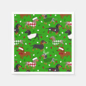 Serviette En Papier Noël Dachshund Tous les manteaux Napkins (Devant)