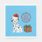 Serviette En Papier Noël Dalmatien & cadeaux serviettes en papier! (Devant)