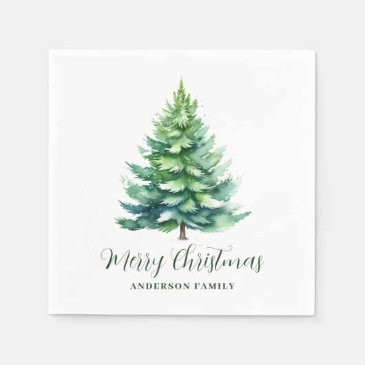 Serviette En Papier Noël d'arbre personnalisé simple (Devant)