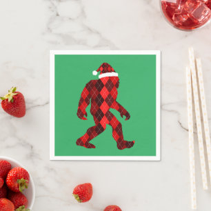 Serviette En Papier Noël de Bigfoot - Noël drôle