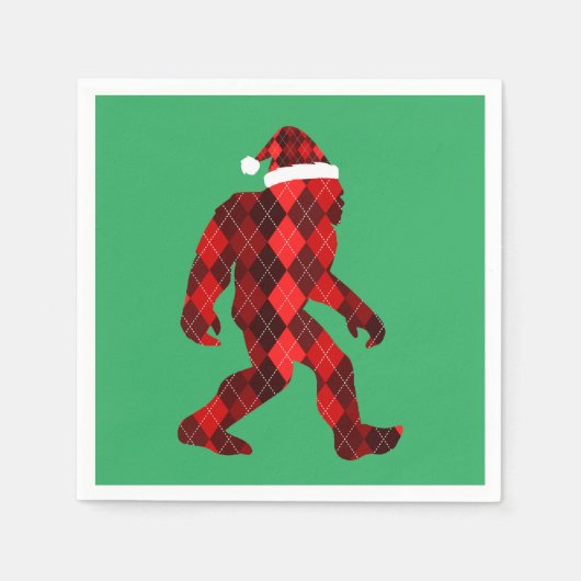 Serviette En Papier Noël de Bigfoot - Noël drôle (Devant)