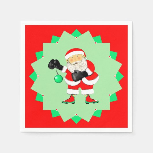 Serviette En Papier Noël de boxe créative (Devant)
