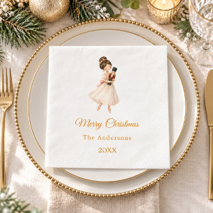 Serviette En Papier Noël de Casse-Noisette, soirée de dîner de balleri