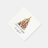 Serviette En Papier Noël de chien simple (Coin)