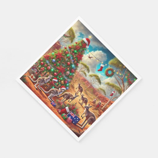 Serviette En Papier Noël de congé (Coin)