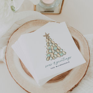 Serviette En Papier Noël de Coquille d'Huître Côtière