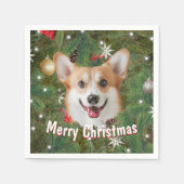 Serviette En Papier Noël de Corgi (Devant)