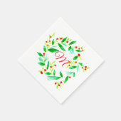 Serviette En Papier Noël de la chemise d'aquarelle (Coin)