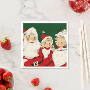 Serviette En Papier Noël de la famille père Noël