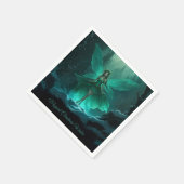 Serviette En Papier Noël de la forêt d'hiver verte enchantée (Coin)