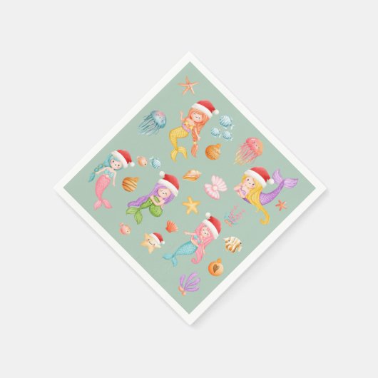 Serviette En Papier Noël de la mère (Coin)