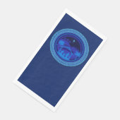 Serviette En Papier Noël de la Nativité bleue (Coin)