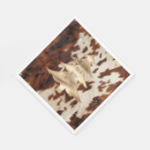 Serviette En Papier Noël de la vache Brown Western Cream (Coin)
