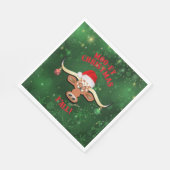 Serviette En Papier "Noël de MOO, Longhorn Steer (Coin)