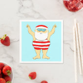 Serviette En Papier Noël de natation (En situation)