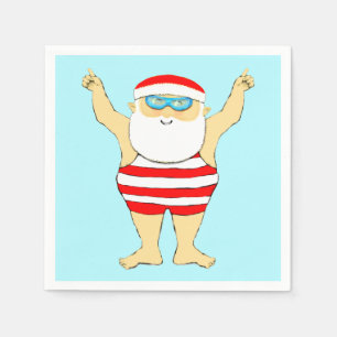 Serviette En Papier Noël de natation