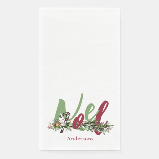 Serviette En Papier Noel de Noël personnalisé (Devant)
