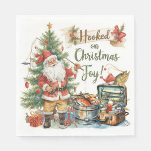 Serviette En Papier Noël de pêche pour les amateurs de pêche