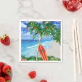 Serviette En Papier Noël de plage (En situation)