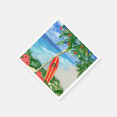 Serviette En Papier Noël de plage (Coin)