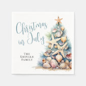 Serviette En Papier Noël De Plage En Juillet (Devant)