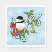 Serviette En Papier Noël de poulet d'hiver (Devant)