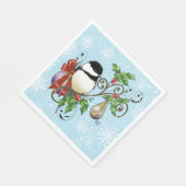 Serviette En Papier Noël de poulet d'hiver (Coin)