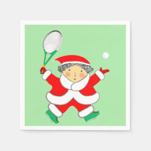 Serviette En Papier Noël de tennis vacances