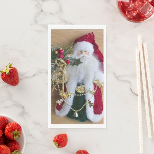 SERVIETTE EN PAPIER NOËL DÉCORATIF PÈRE NOËL (En situation)