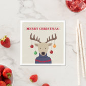 Serviette En Papier Noël des cerfs (En situation)