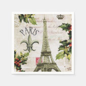 Serviette En Papier Noël des millésimes à Paris (Devant)