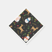 Serviette En Papier Noël des neigeurs et rennes (Coin)