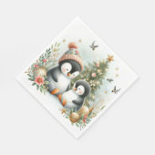 Serviette En Papier Noël des pingouins (Coin)